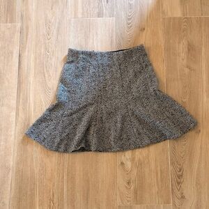 H&M Tweed Black and White A-Line Skirt